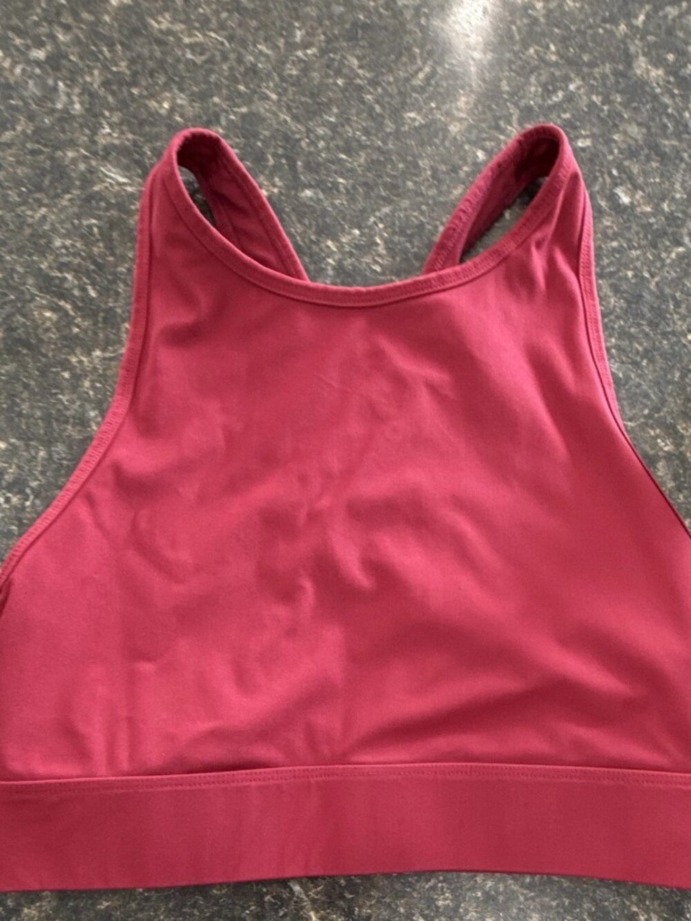 Fabletics Women's XL Red Crossback Pullover Sports Bra Wireless Full